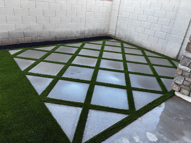 Sealed concrete walkway and driveway installation in Phoenix