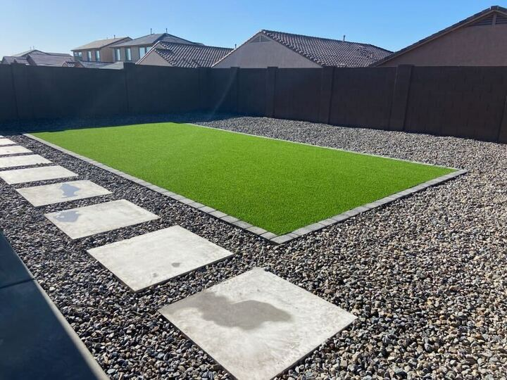 Poured concrete patio with professional sub-base preparation