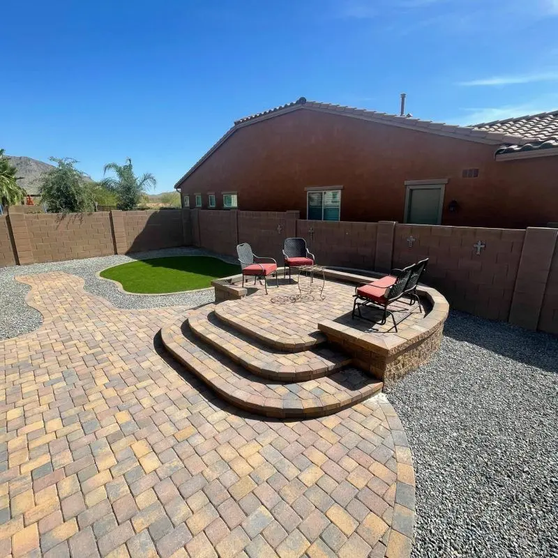 Custom paver installation — driveway and patio pavers in Arizona