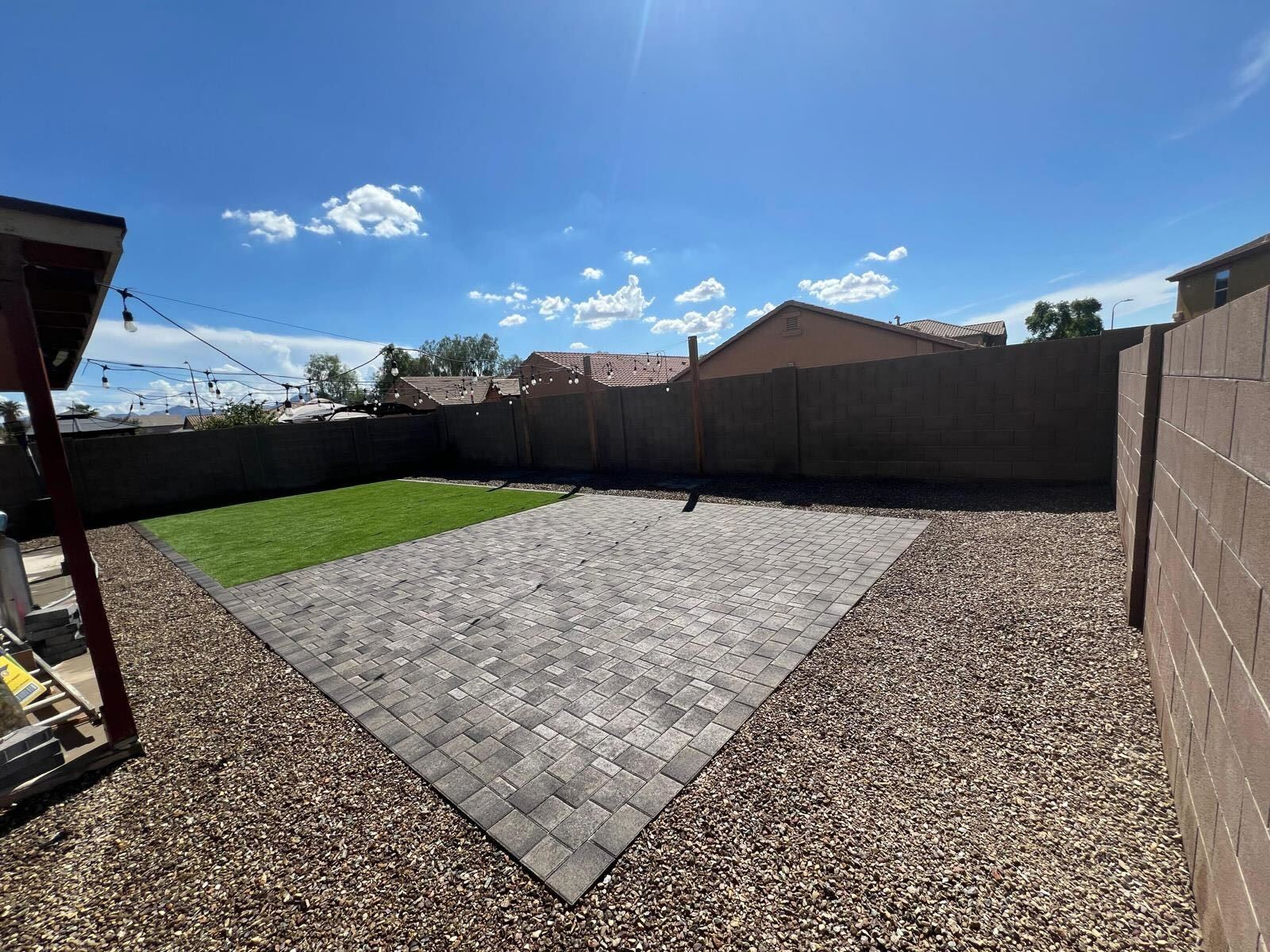 Desert-inspired rock landscape with drought-tolerant plants